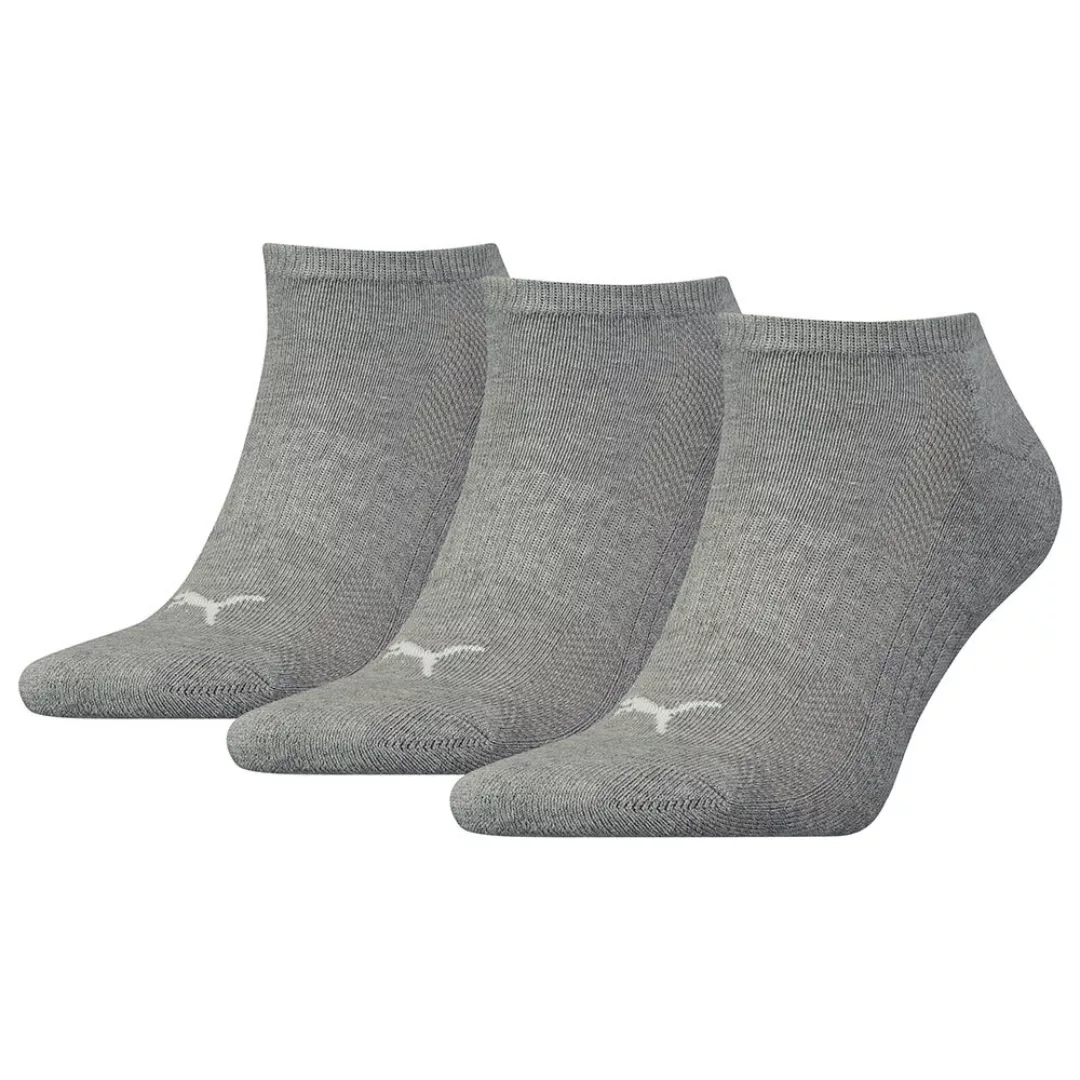 Puma Cushioned Sneaker Socken 3 Paare EU 39-42 Middle Grey Melange günstig online kaufen