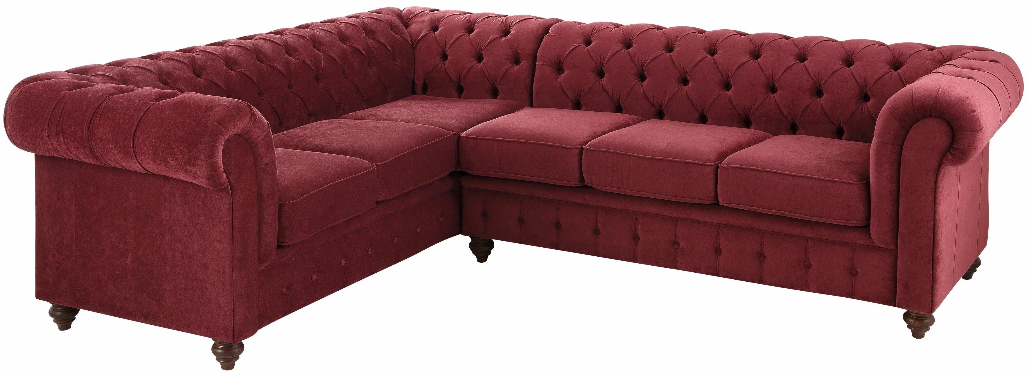 Home affaire Chesterfield-Sofa "Chesterfield Ecksofa, auch in Leder L-Form" günstig online kaufen