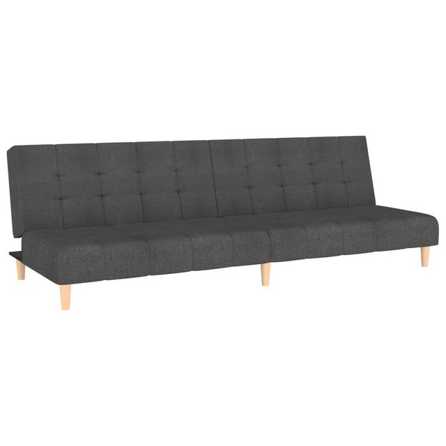 vidaXL Schlafsofa, Sofa 2-Sitzer Dunkelgrau Stoff günstig online kaufen