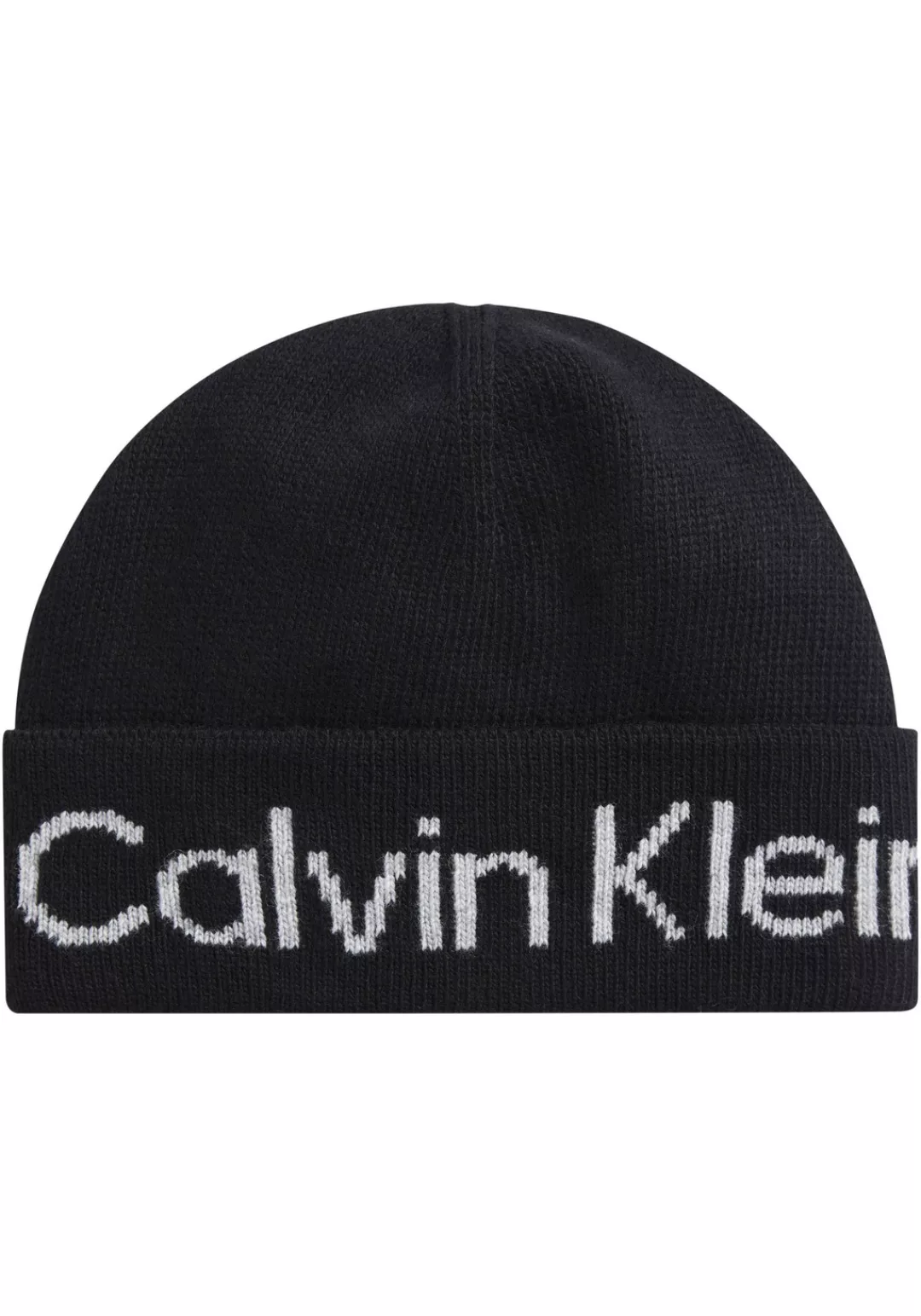 Calvin Klein Beanie "LOGO REVERSO TONAL BEANIE", mit Logoschriftzug günstig online kaufen