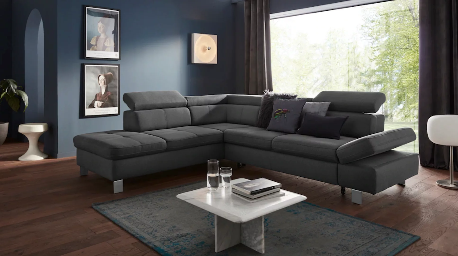 exxpo - sofa fashion Ecksofa "Fiji, L-Form", mit Kopf- bzw. Rückenverstellu günstig online kaufen