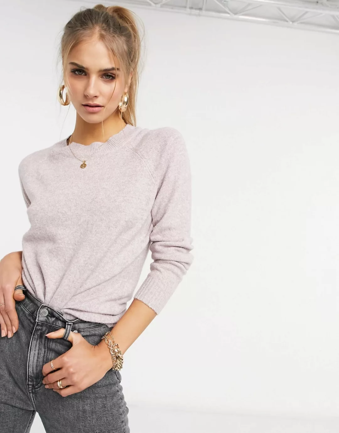 Vero Moda Doffy Pullover Mit O-ausschnitt XL Woodrose günstig online kaufen