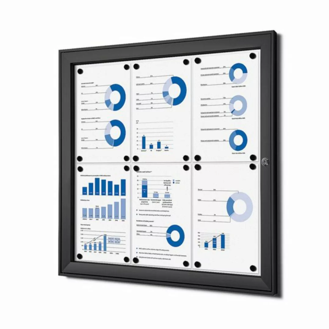 Showdown Displays Hängevitrine für Innen und Außen SCS - 6x DIN A4 - Alumin günstig online kaufen