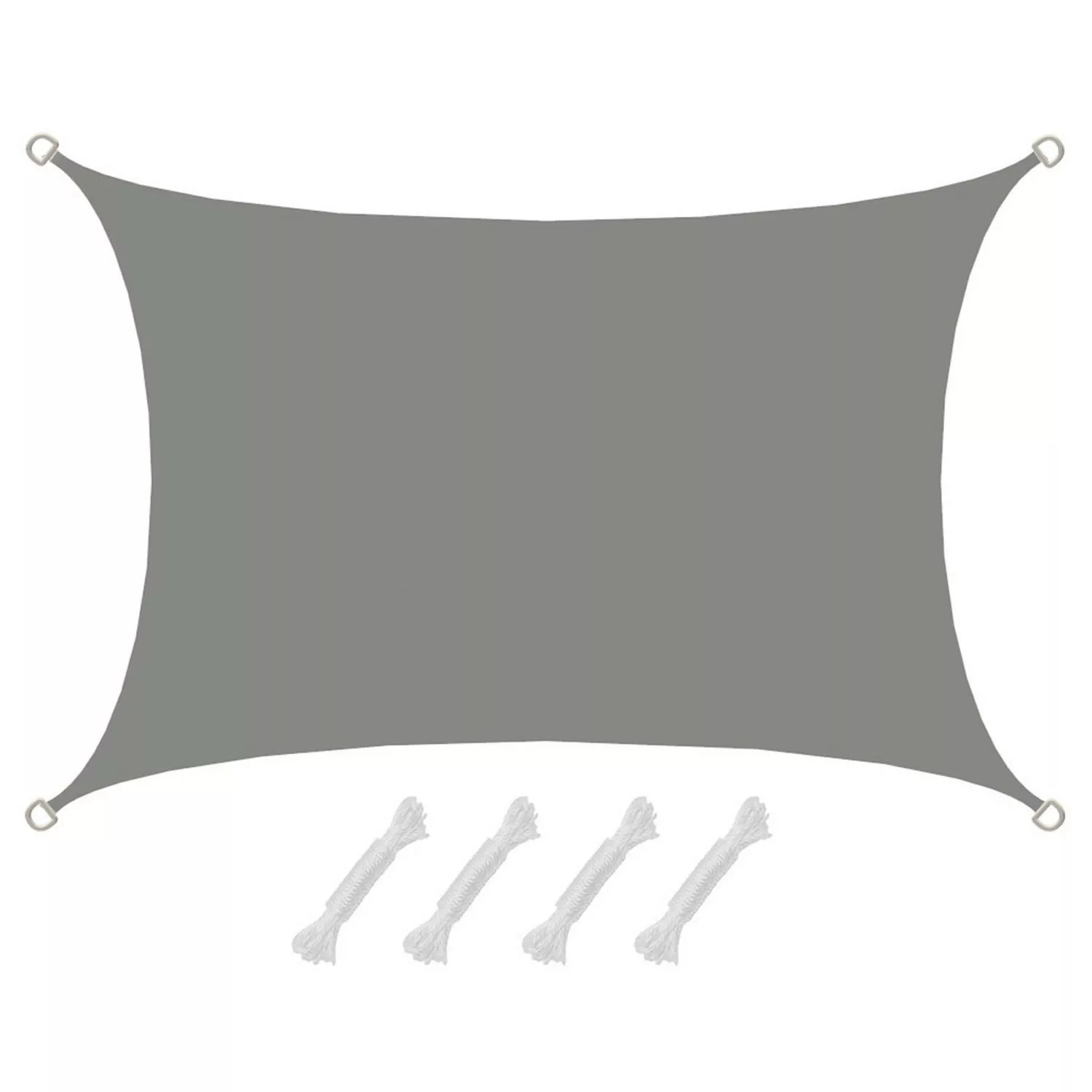 AMANKA Sonnensegel Kalahari Grau 3x2m Polyester grau günstig online kaufen