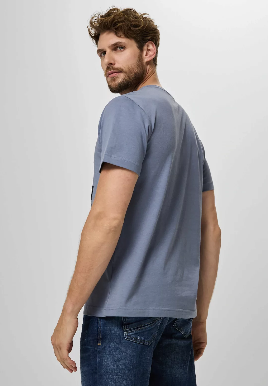 STREET ONE MEN Langarmshirt, aus reiner Baumwolle günstig online kaufen