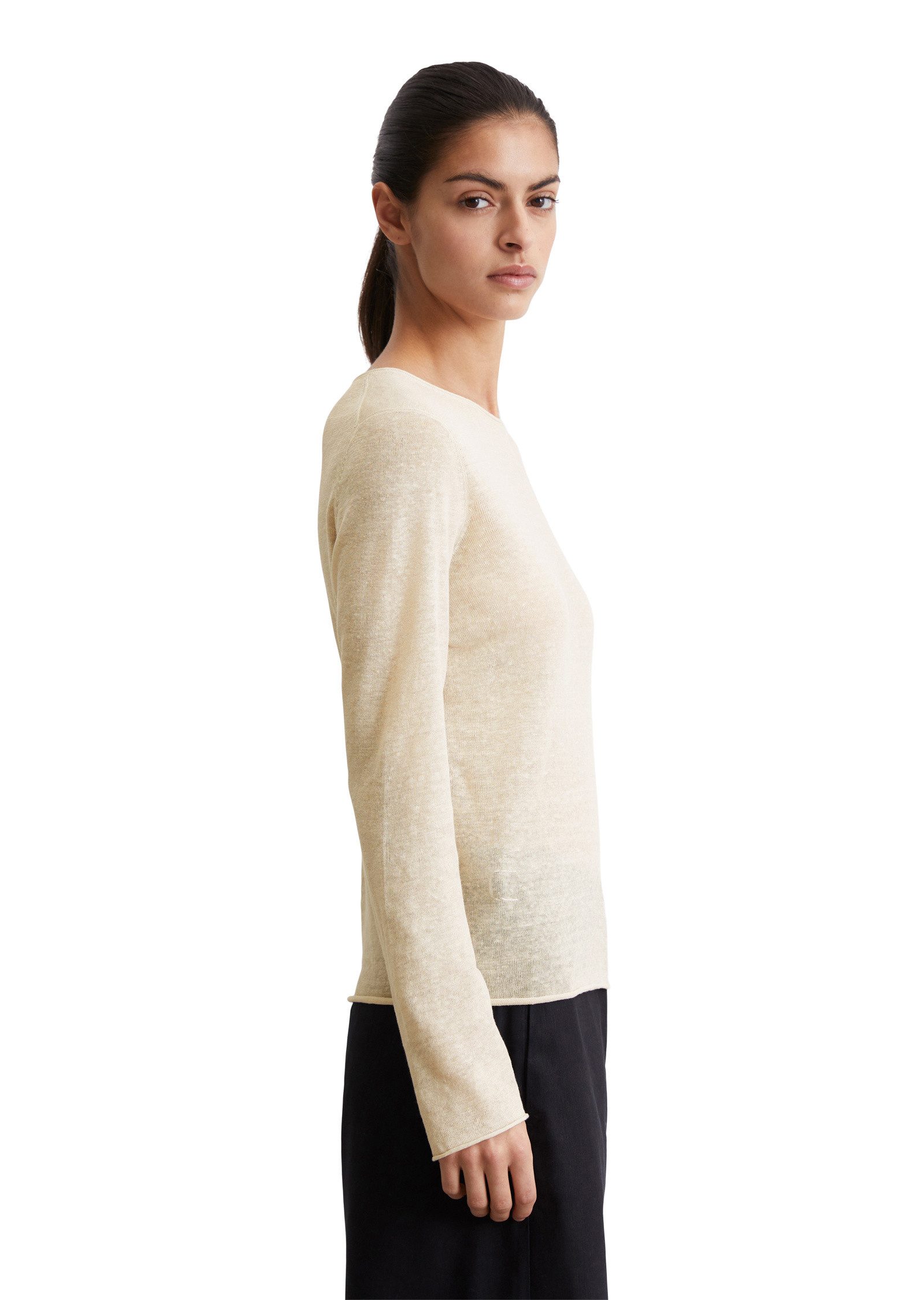 Marc OPolo Strickpullover "aus reinem Leinen" günstig online kaufen