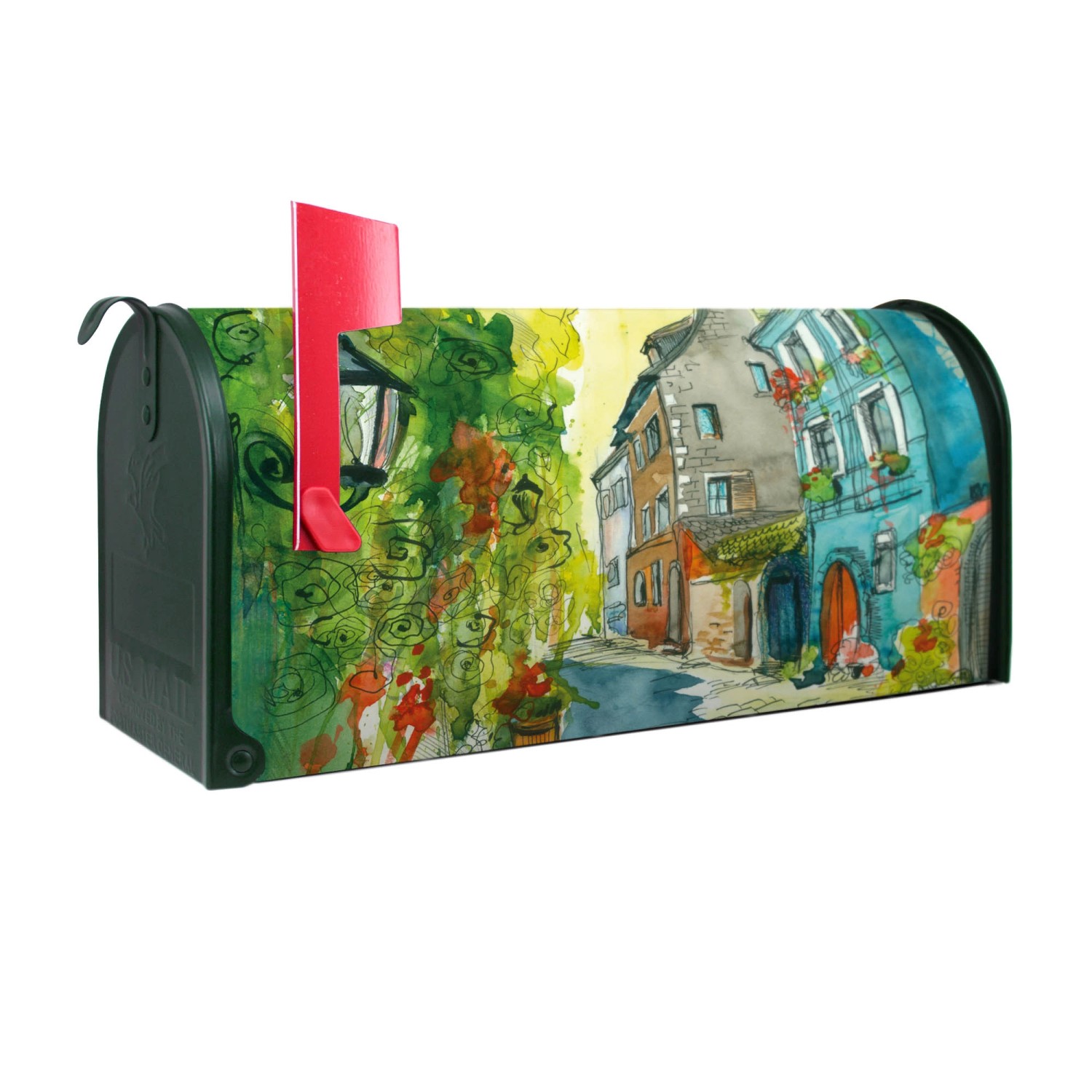 Banjado Amerikanischer Briefkasten Grün 48x22x16cm US Mailbox Letterbox Pos günstig online kaufen