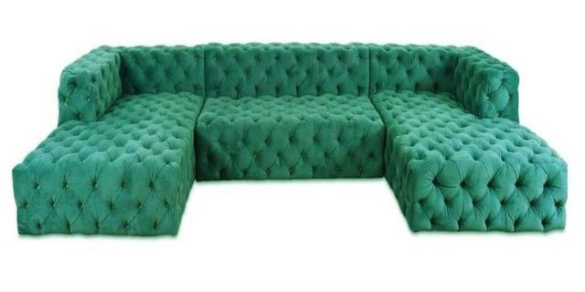 Xlmoebel Ecksofa Chesterfield Ecksofa XXL aus hochwertigem Textilgewebe, 1 günstig online kaufen