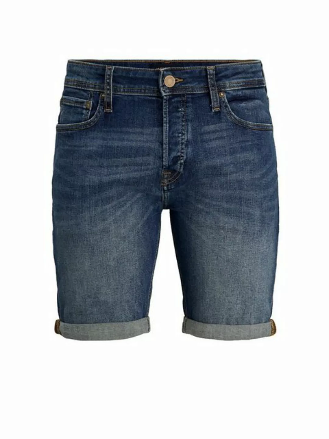 Jack & Jones – Intelligence – Jeansshorts in mittelblauer Waschung günstig online kaufen