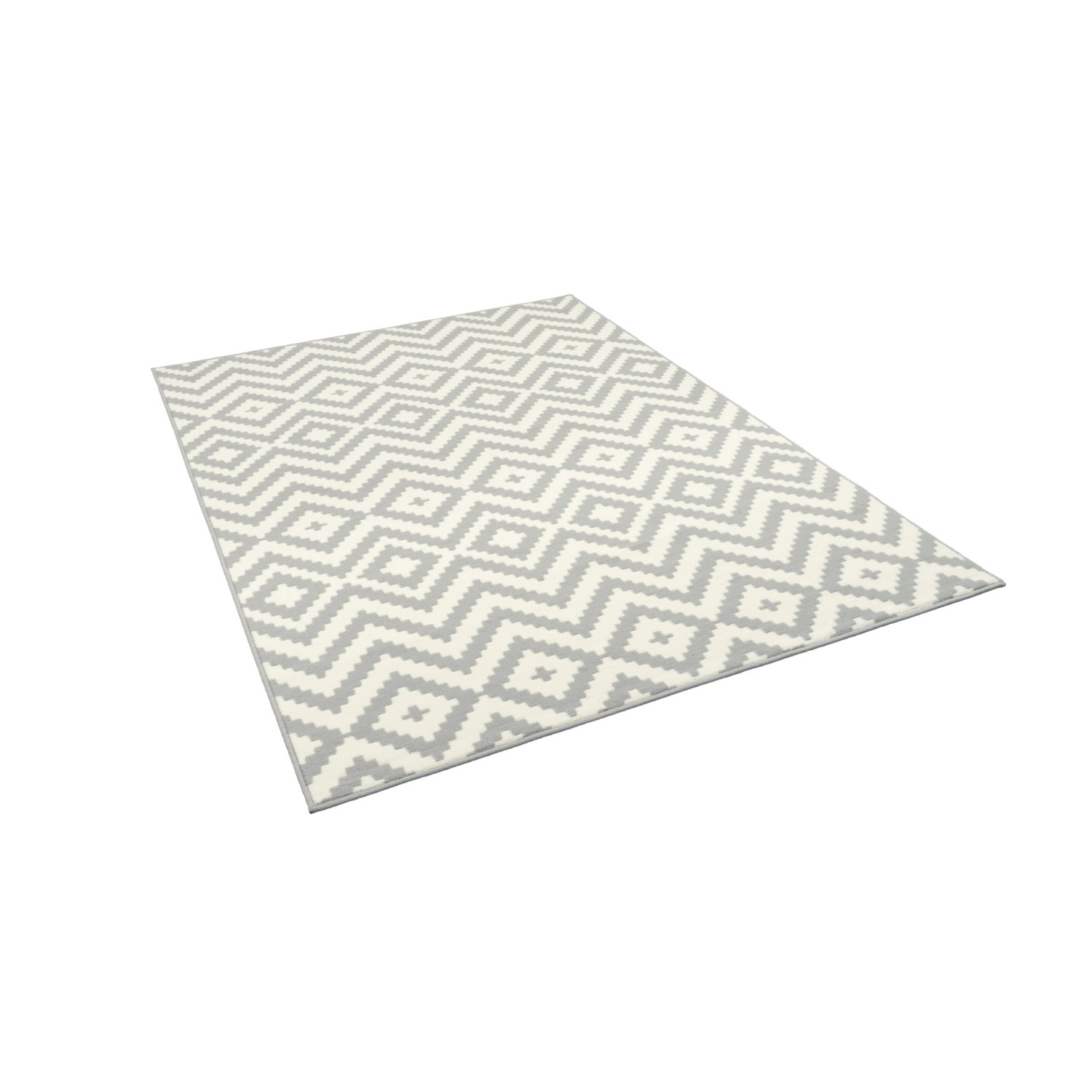 Pergamon Teppich Modern Trendline Rauten Grau 120x170cm günstig online kaufen