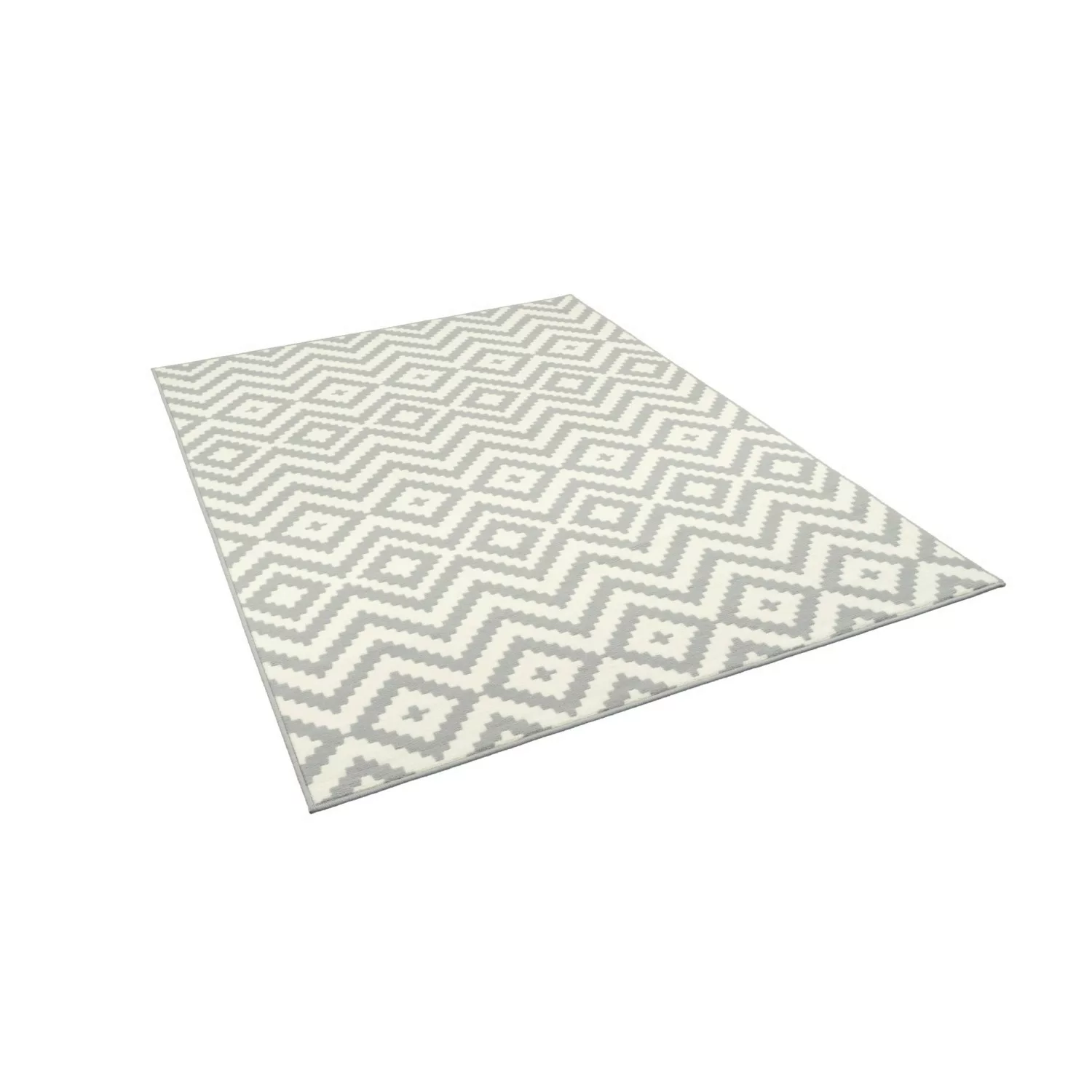 Pergamon Teppich Modern Trendline Rauten Grau 140x200cm günstig online kaufen