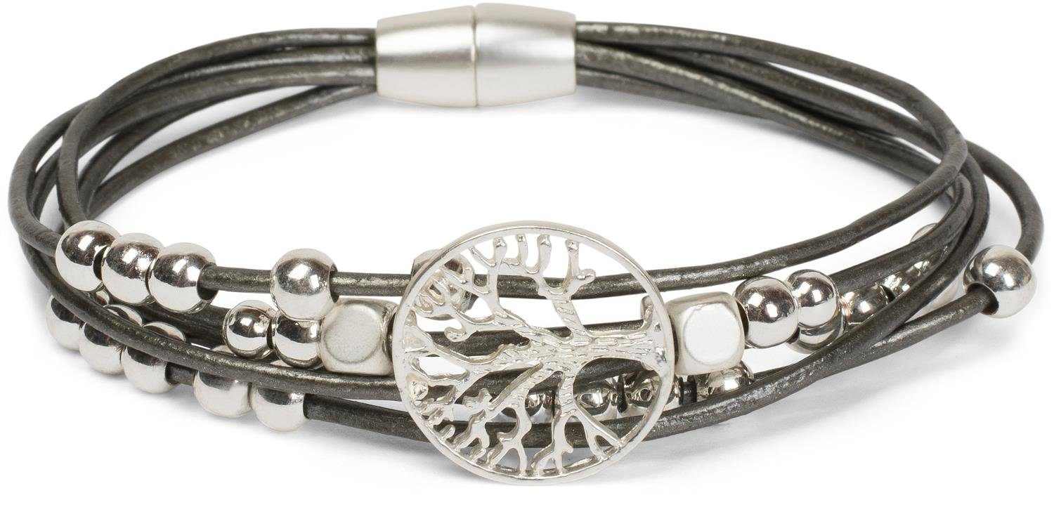 styleBREAKER Armband Armband mit Lebensbaum, Perlen günstig online kaufen