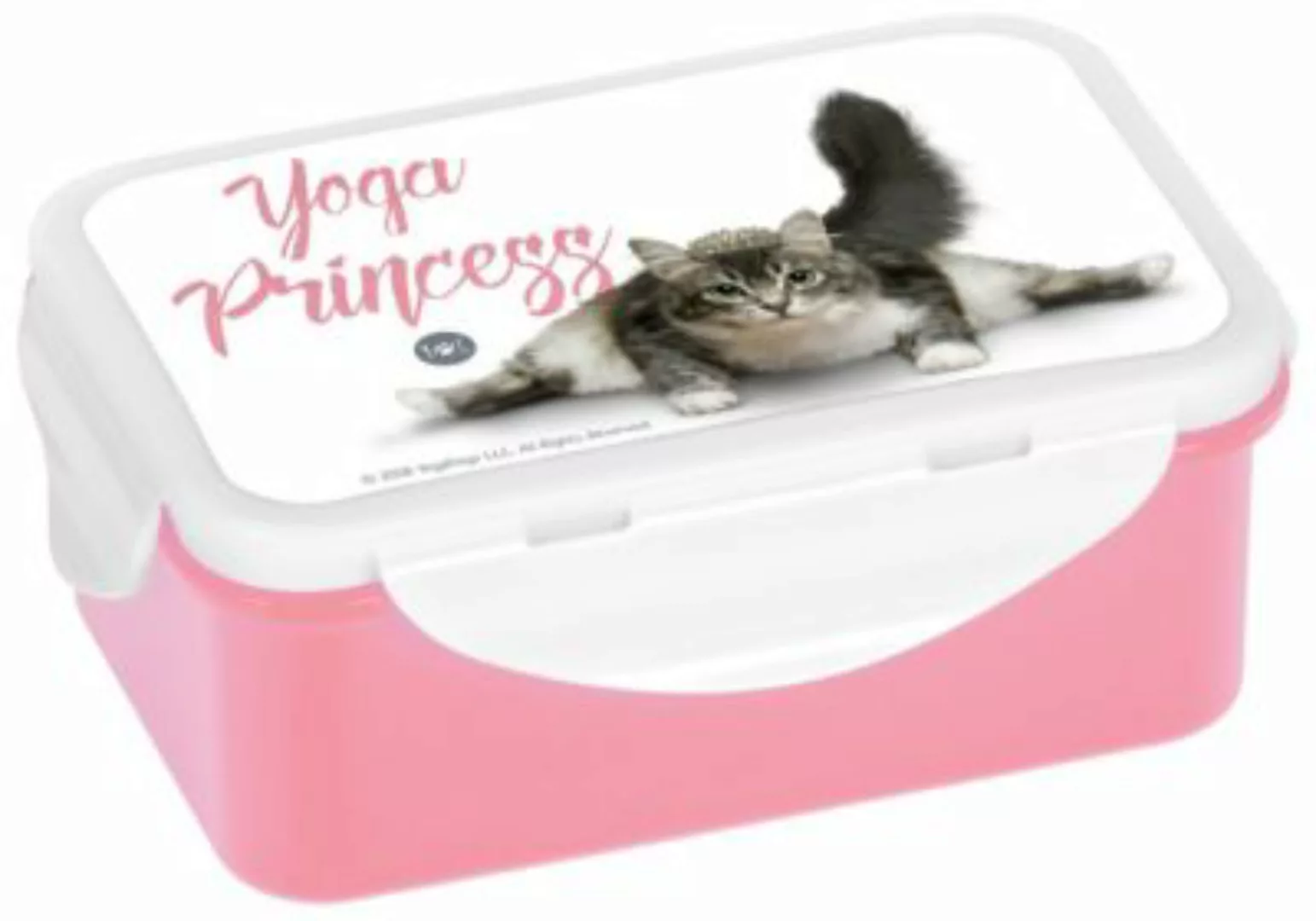 Geda Labels Brotdose groß Yoga Cats Princess Brotdosen pink günstig online kaufen