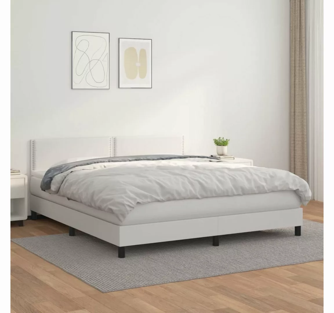 vidaXL Boxspringbett Bett Boxspringbett mit Matratze Kunstleder (160 x 200 günstig online kaufen