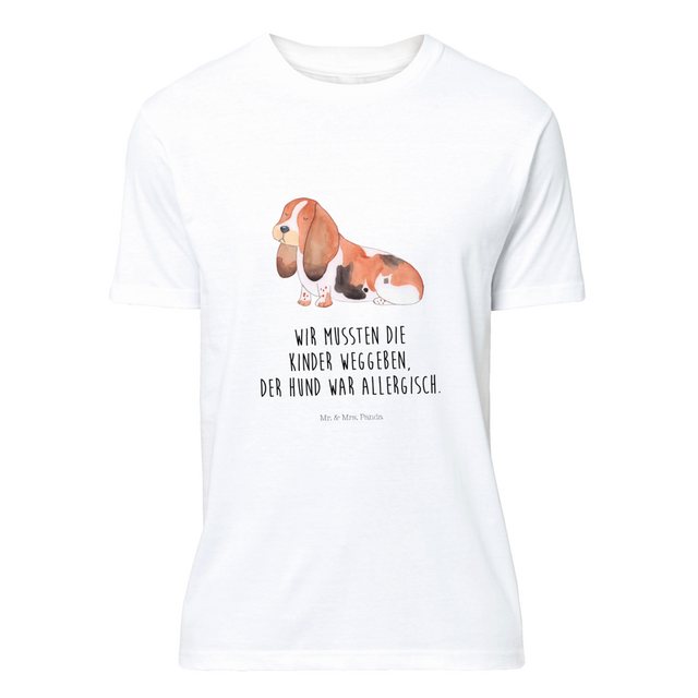 Mr. & Mrs. Panda T-Shirt Hund Basset Hound - Weiß - Geschenk, Nachthemd, Hu günstig online kaufen