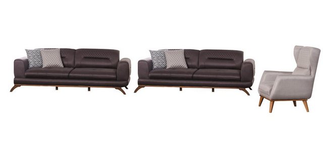 Xlmoebel Sofa Exklusives Wohnzimmer-Ensemble mit modernem Design: 3-teilige günstig online kaufen