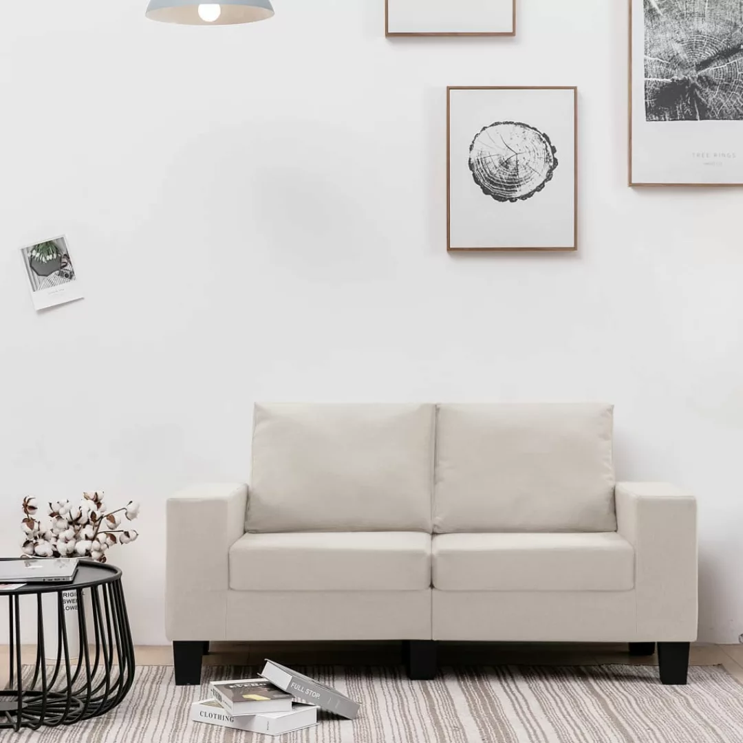 2-sitzer-sofa Cremeweiß Stoff günstig online kaufen