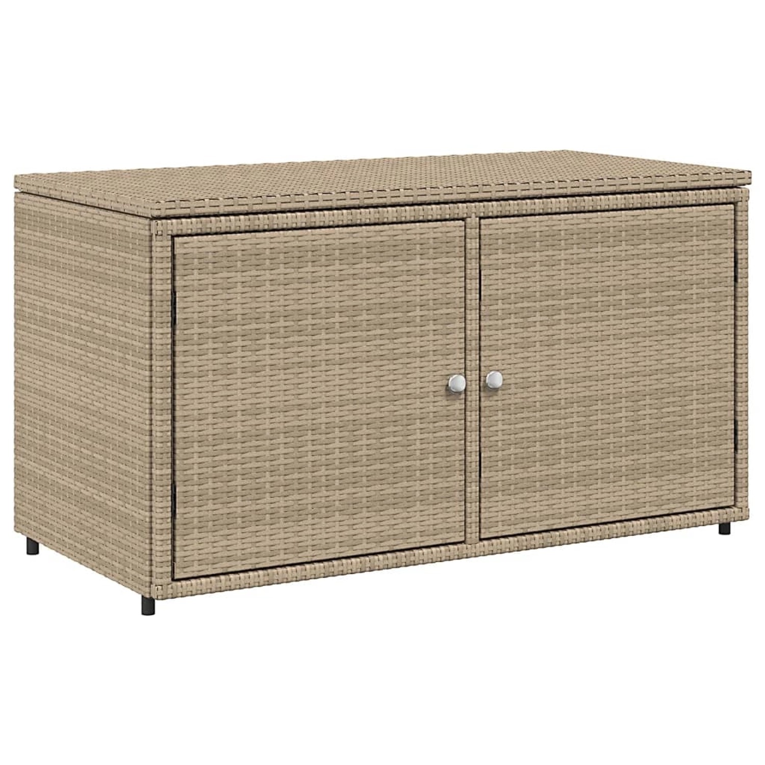 vidaXL Gartenschrank Beige 110x55x60,5 cm Poly Rattan günstig online kaufen