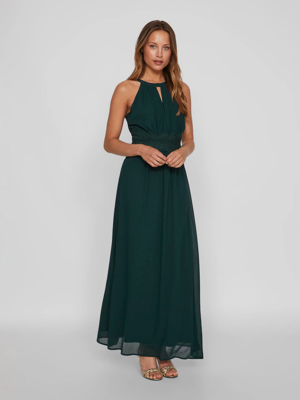 Vila Maxikleid "VIMILINA HALTERNECK MAXI DRESS - NOOS" günstig online kaufen