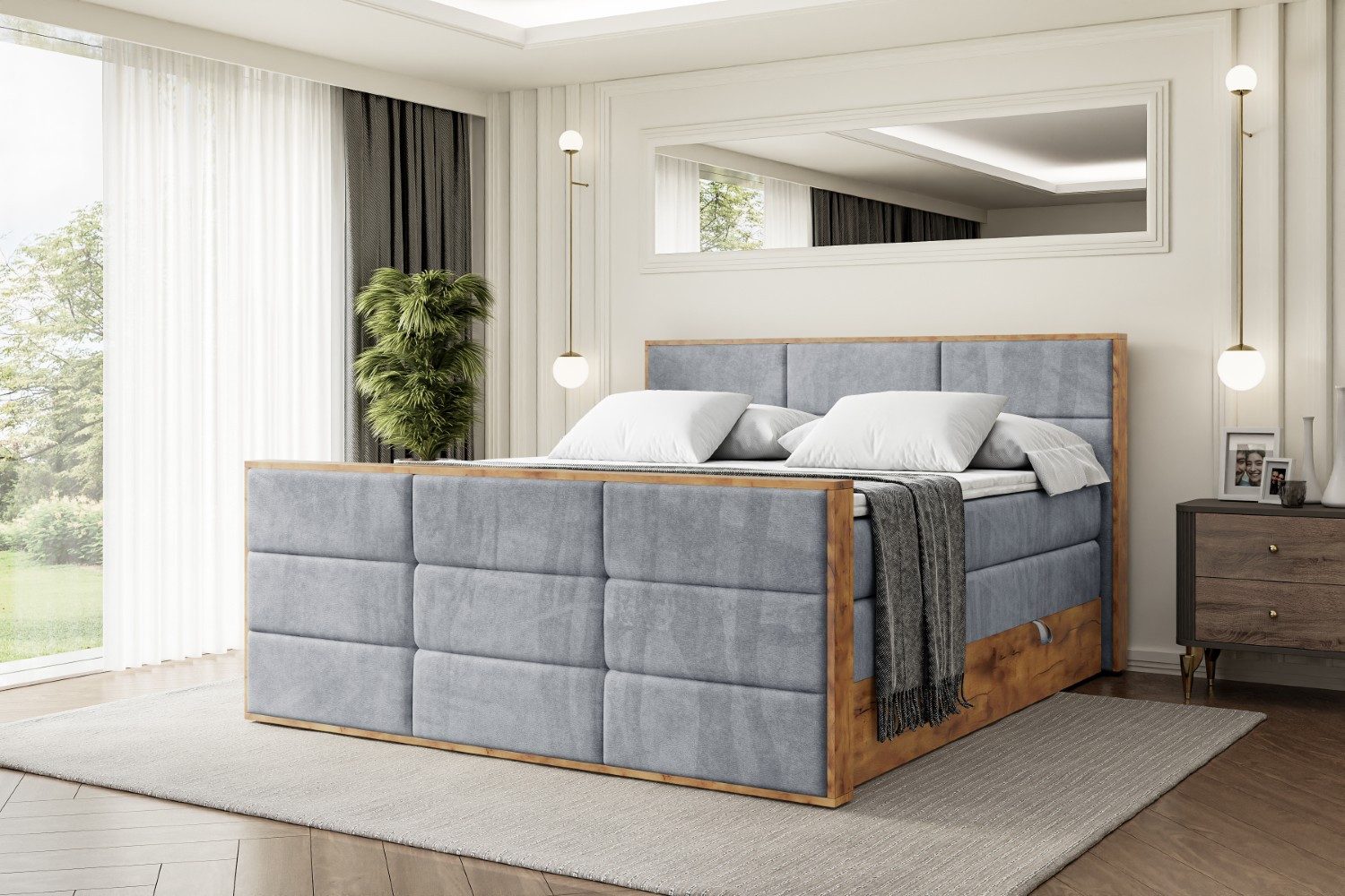 ALTDECOR Boxspringbett LOLLI1-Z KING (Multipocket-Matratze H4, günstig online kaufen