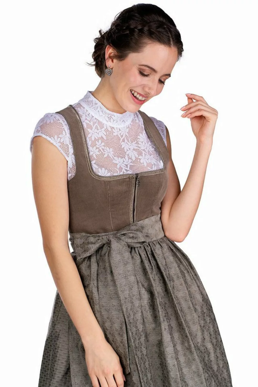 MarJo Dirndl Cord Dirndl 2tlg. - MARILENA - khaki/taupe günstig online kaufen