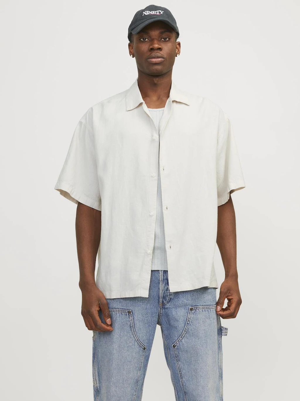 Jack & Jones Kurzarmhemd "JORFARO LINEN OVERSIZED SHIRT SS SN" günstig online kaufen