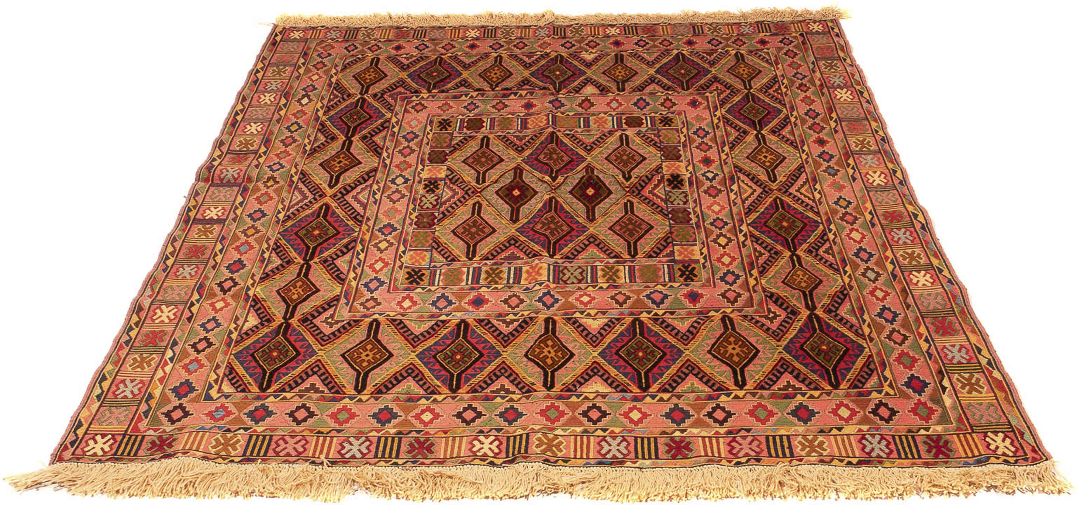 morgenland Wollteppich »Kelim - Oriental - 180 x 142 cm - mehrfarbig«, rech günstig online kaufen