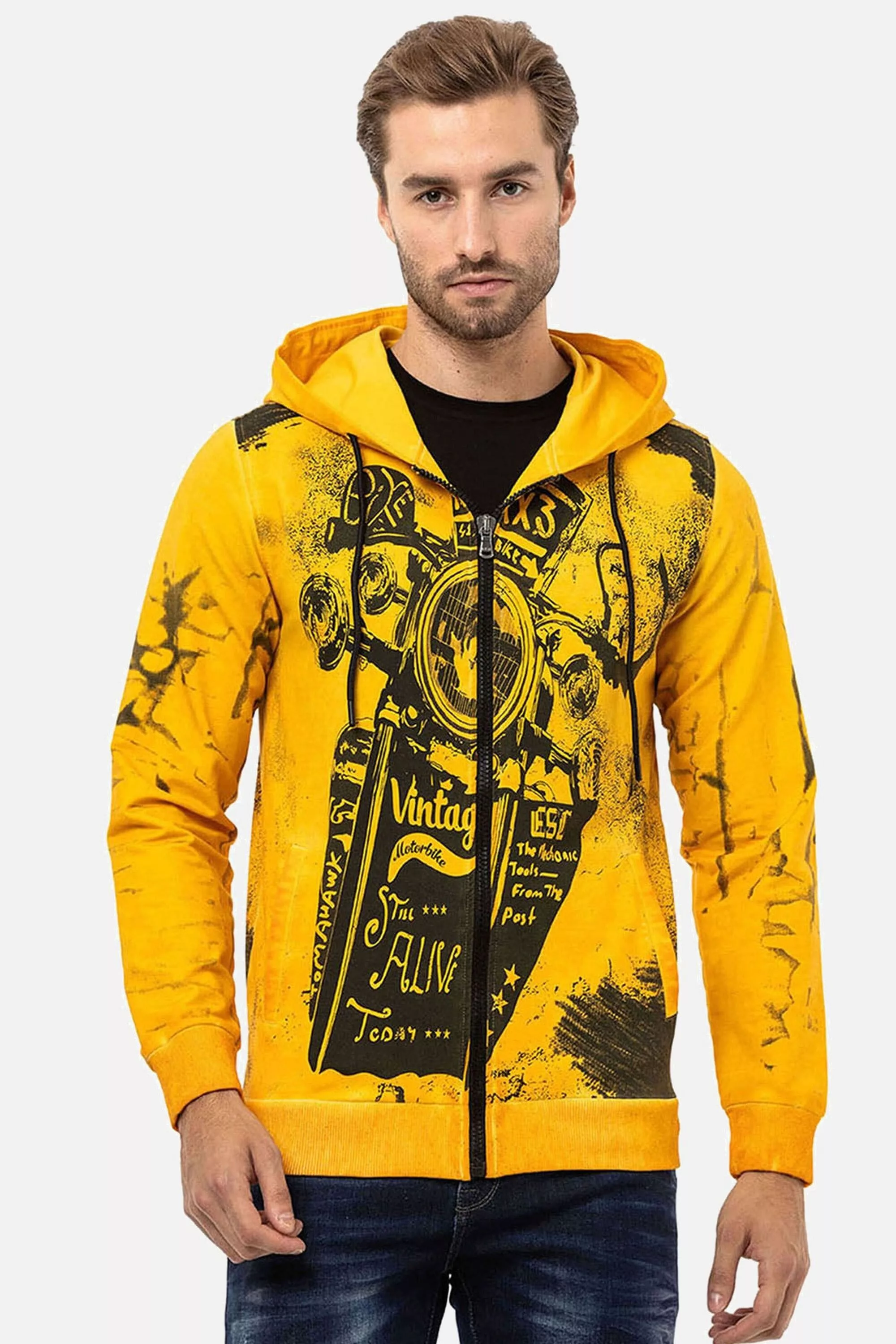 Cipo & Baxx Sweatjacke "Jacken", mit Print, CL561 günstig online kaufen