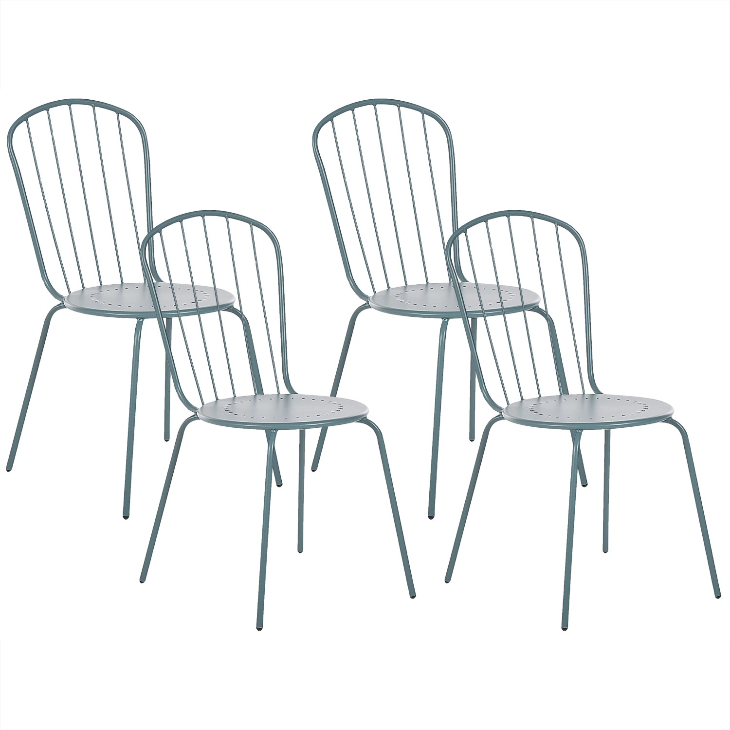 Beliani Gartenstuhl Blau 47x42x89 günstig online kaufen