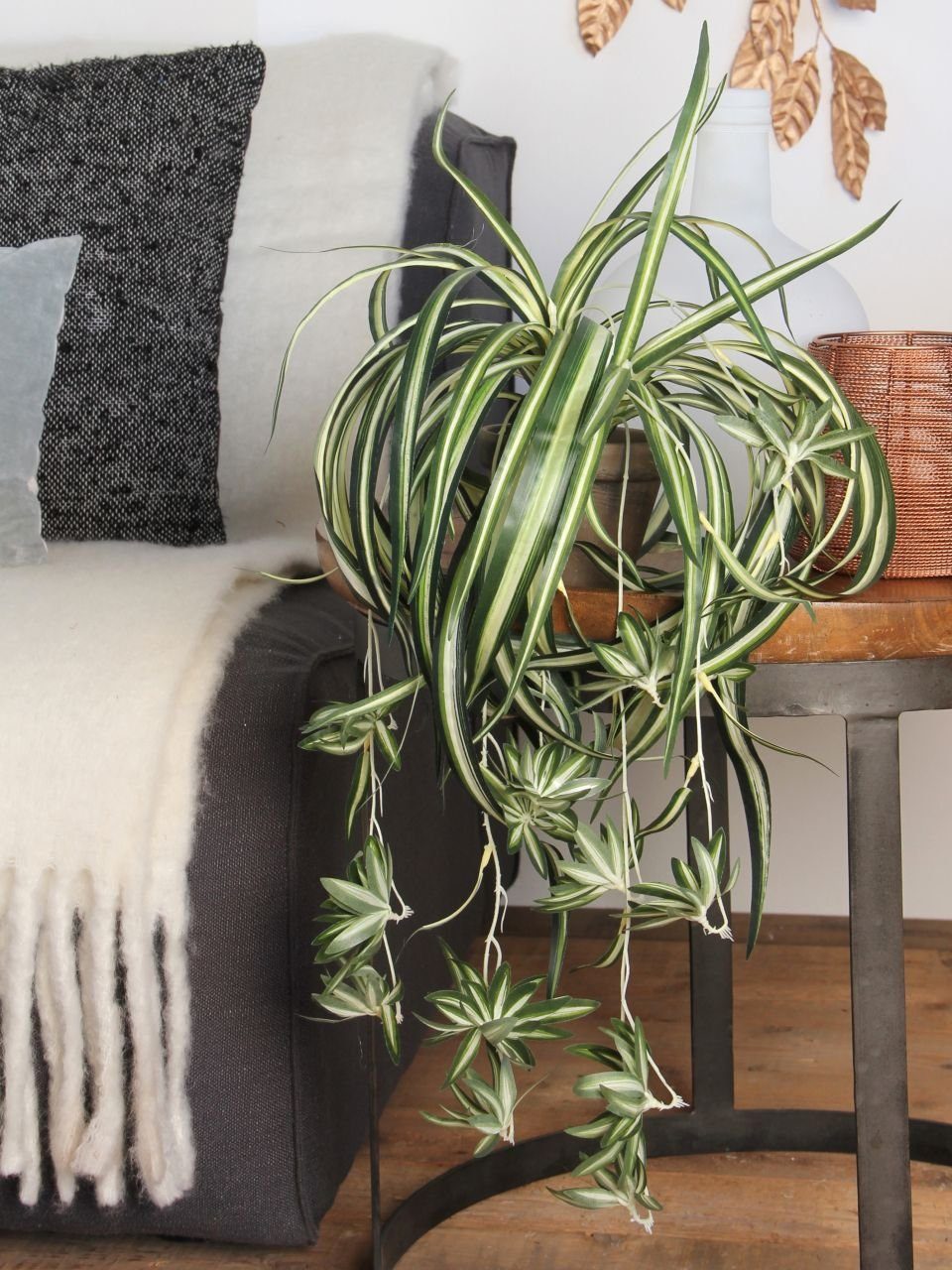 Kunstpflanze Mica Chlorophytum im Topf grün, günstig online kaufen
