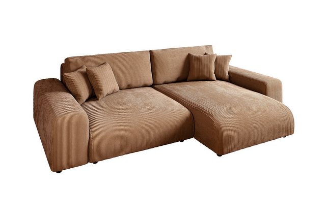 luma-home Ecksofa 21002, mit Schlaffunktion und Bettkasten 255x165 cm, Well günstig online kaufen