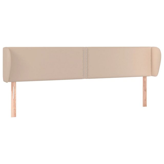 vidaXL Bett, Kopfteil mit Ohren Cappuccino-Braun 203x23x78/88 cm Kunstleder günstig online kaufen