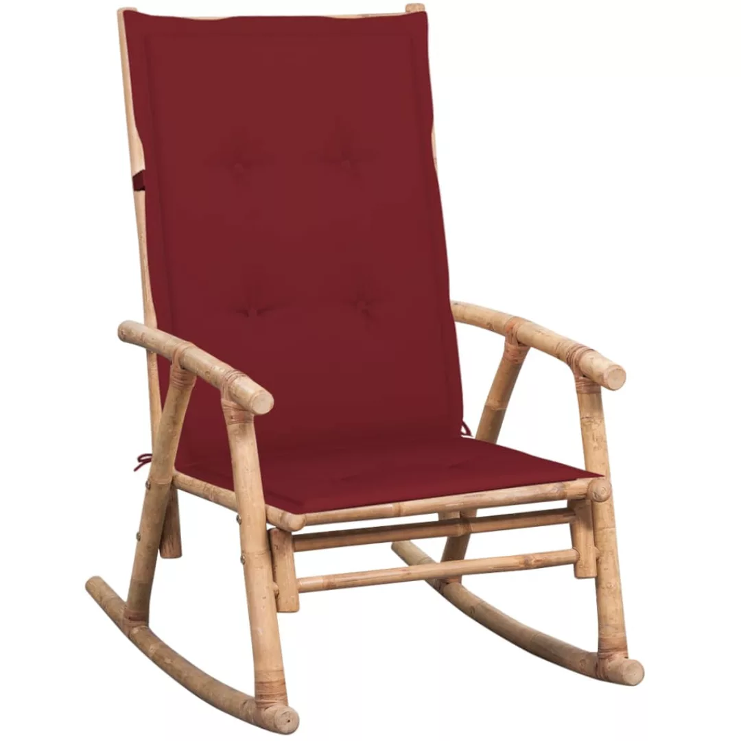 Schaukelstuhl Mit Auflage Bambus günstig online kaufen