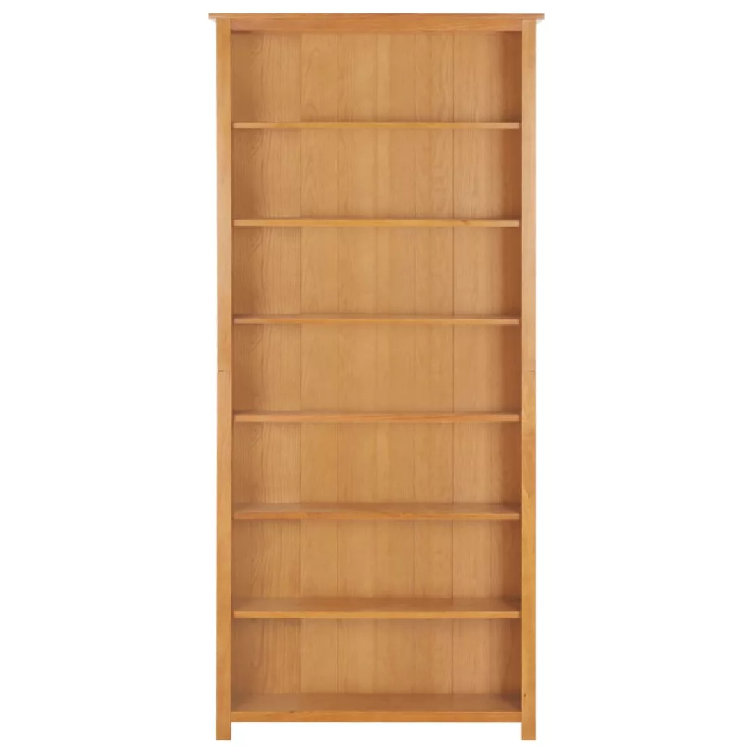Bücherregal 7 Fächer 90x22,5x200 Cm Massivholz Eiche günstig online kaufen