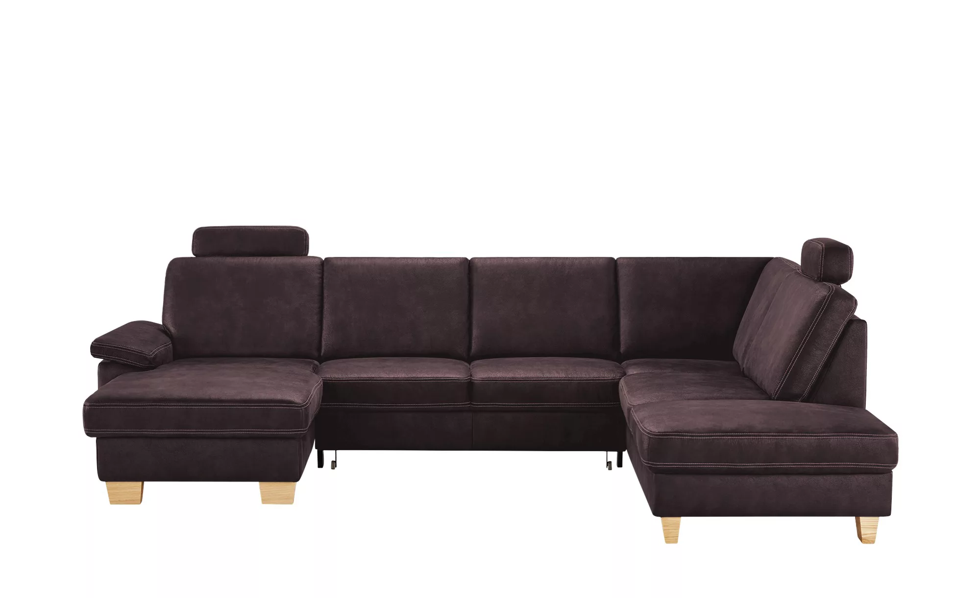 meinSofa Wohnlandschaft  Kunstleder Samu ¦ rot ¦ Maße (cm): B: 316 H: 90 T: günstig online kaufen