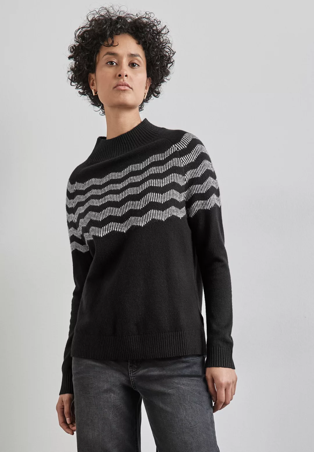 STREET ONE Strickpullover, mit Stehkragen günstig online kaufen