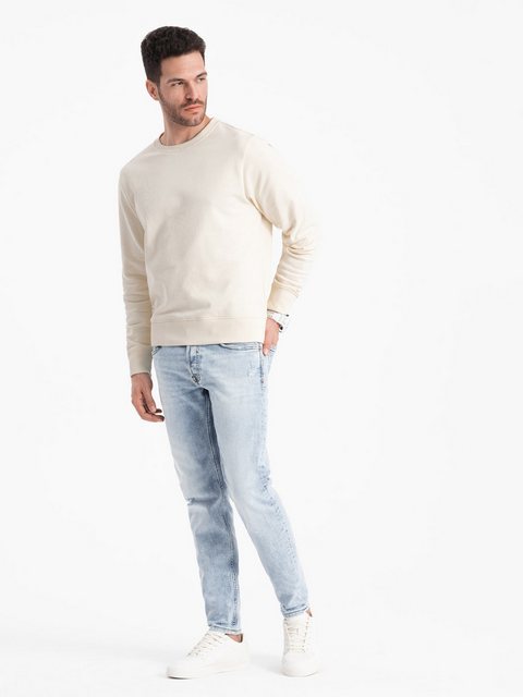 OMBRE Sweatshirt Herren BasicSweatshirt mit Rundhalsausschnitt günstig online kaufen