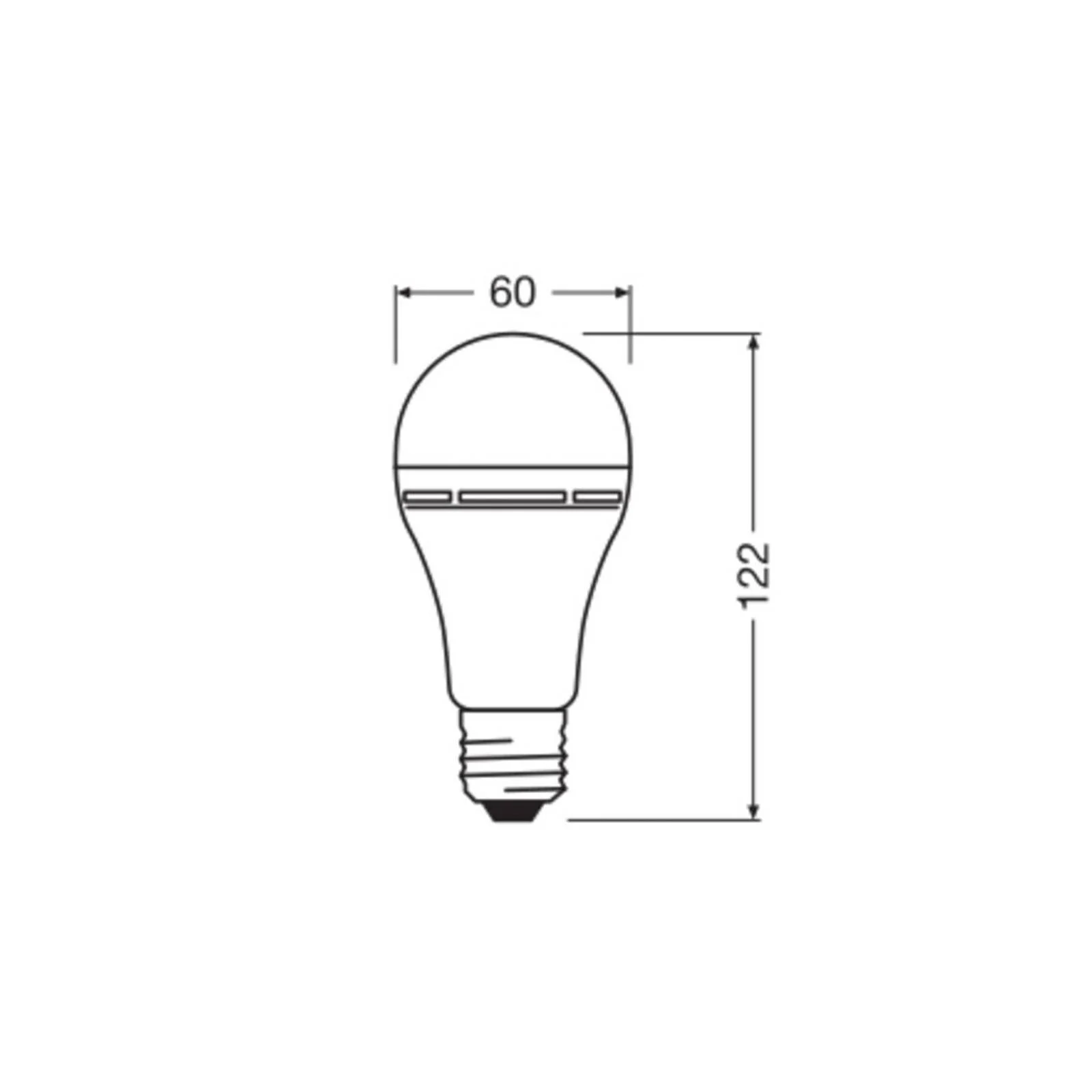 OSRAM LED-Akku-Leuchtmittel Birne E27 8W matt 4000K Notlicht günstig online kaufen