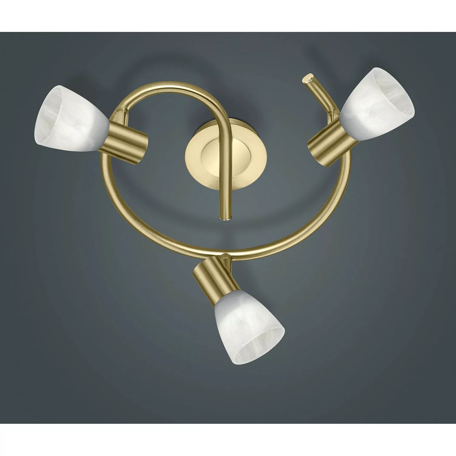 Trio LED-Deckenleuchte Levisto Messing matt günstig online kaufen