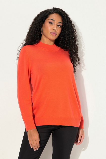 Ulla Popken Strickpullover Pullover edle Schurwoll-Seidenmischung Stehkrage günstig online kaufen