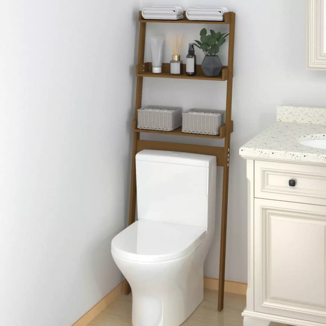 Vidaxl Toilettenregal Honigbraun 63,5x32x179 Cm Massivholz Kiefer günstig online kaufen