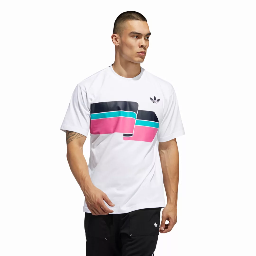 adidas Originals Ripple Tee White/Shock Pink günstig online kaufen