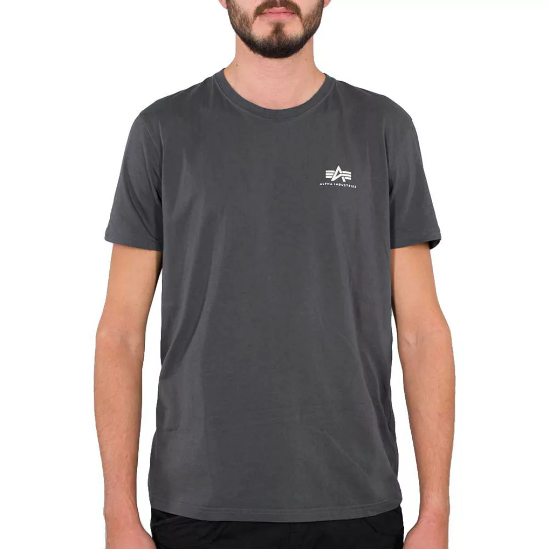 Alpha Industries Basic Small Logo Kurzärmeliges T-shirt 3XL Greyblack günstig online kaufen