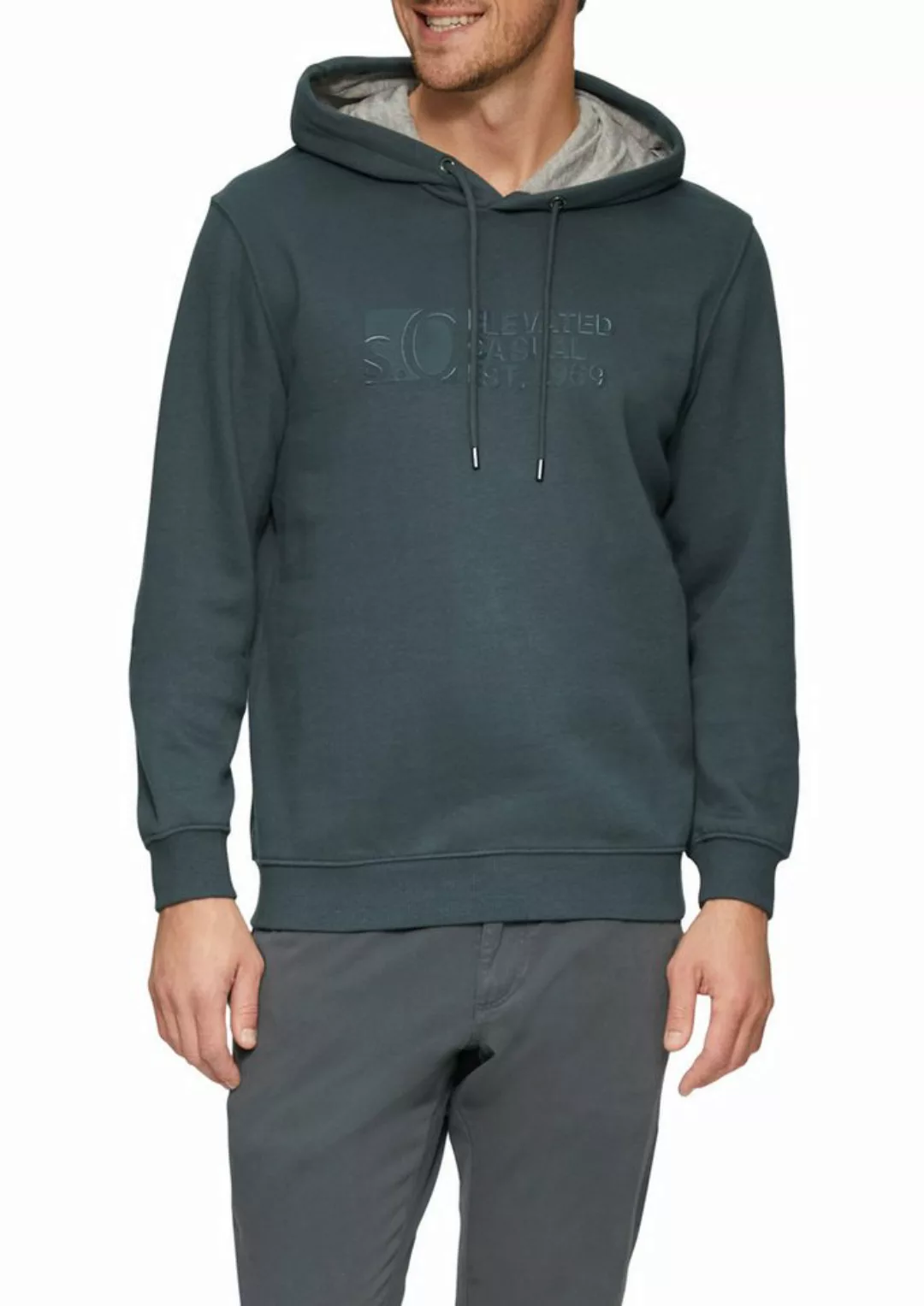 s.Oliver Kapuzensweatshirt mit Front-Print günstig online kaufen