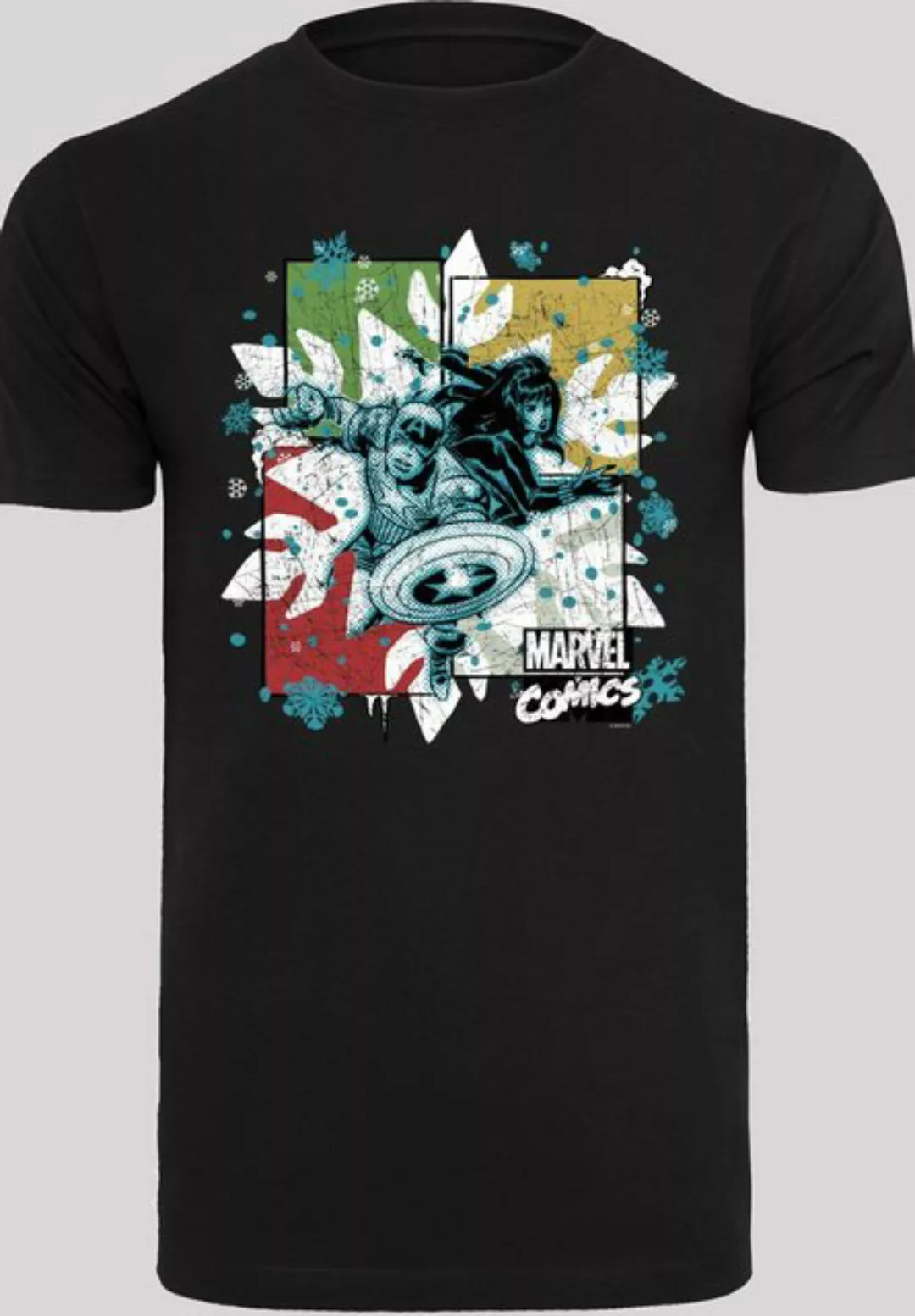 F4NT4STIC Kurzarmshirt Herren Marvel Christmas Black Widow with T-Shirt Rou günstig online kaufen