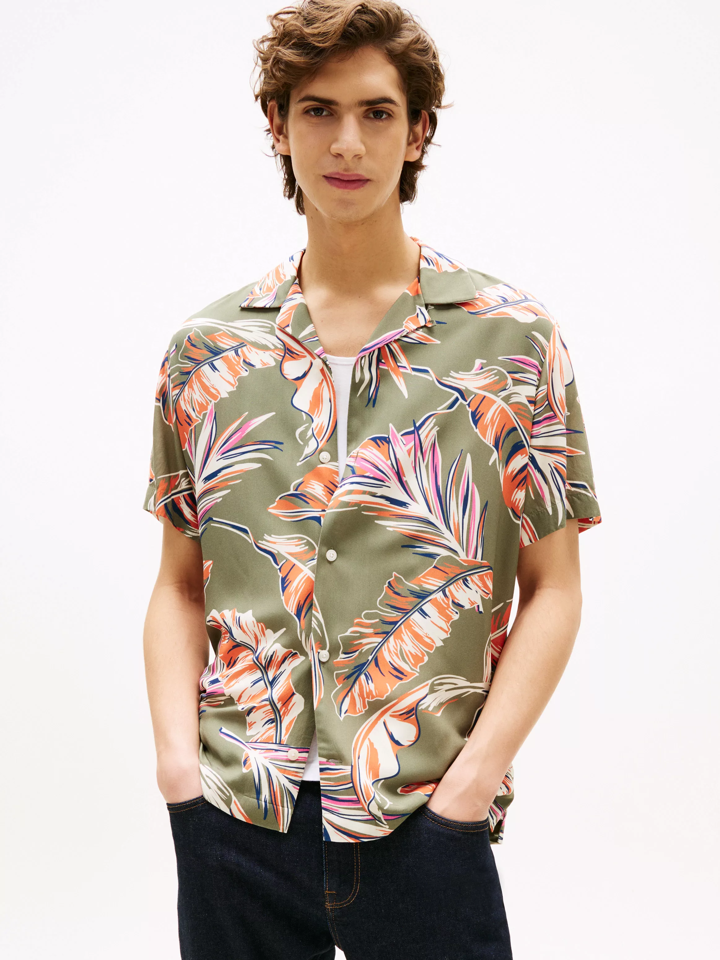 Tommy Hilfiger Kurzarmhemd "LIGHTWEIGHT LEAF AOP SS SHIRT", modischer Blätt günstig online kaufen