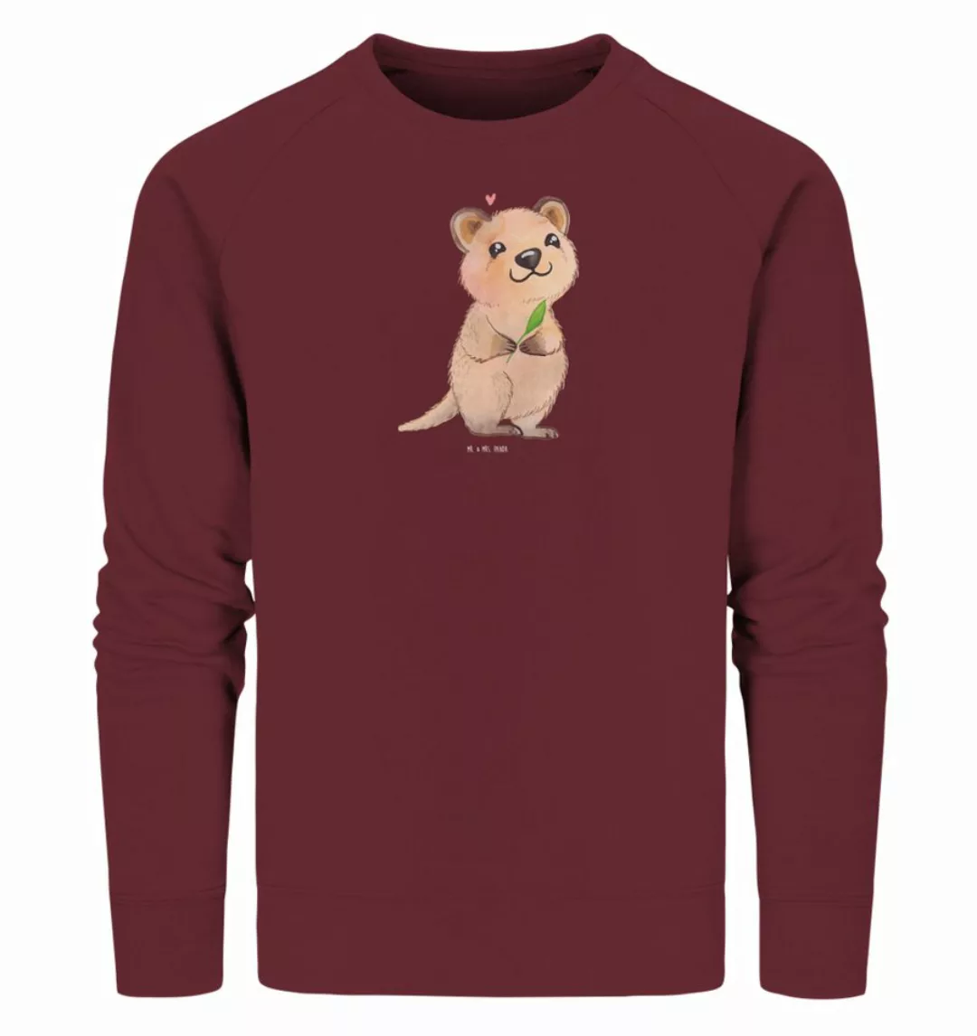 Mr. & Mrs. Panda Longpullover Größe XL Quokka Happy - Burgundy - Geschenk, günstig online kaufen