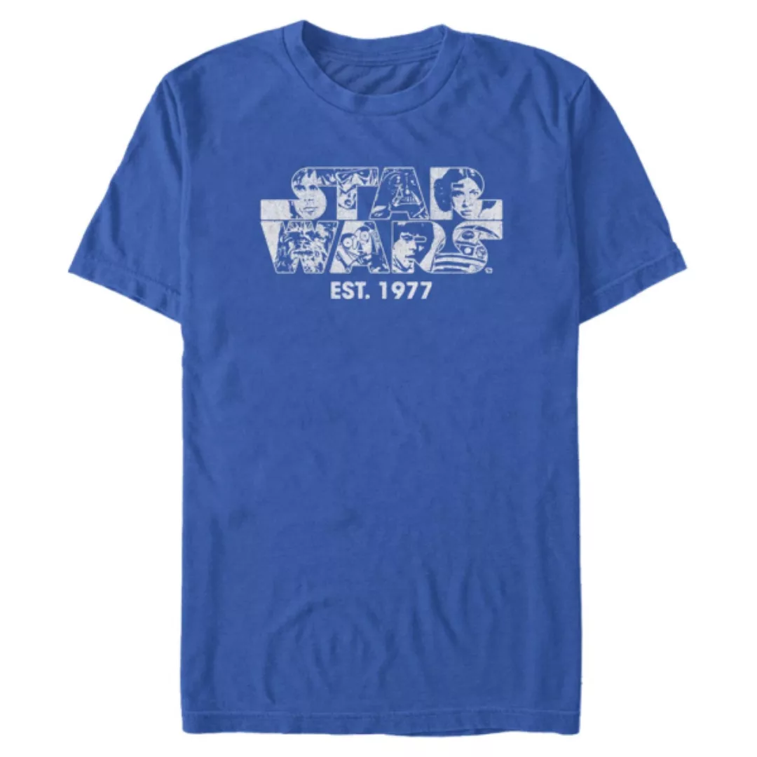 Star Wars - Gruppe Logo Faces - Männer T-Shirt günstig online kaufen
