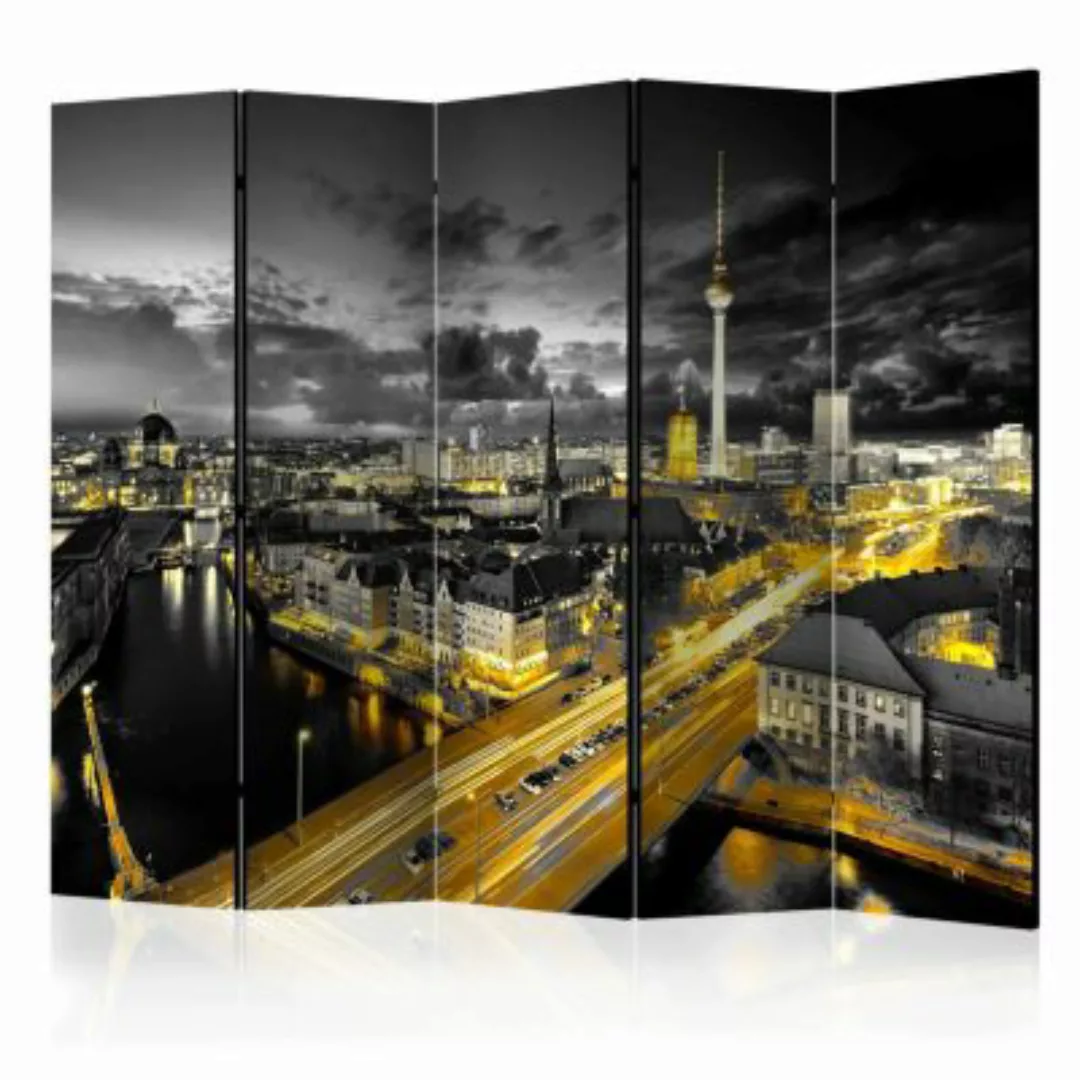 artgeist Paravent Berlin at night II [Room Dividers] gelb-kombi Gr. 225 x 1 günstig online kaufen