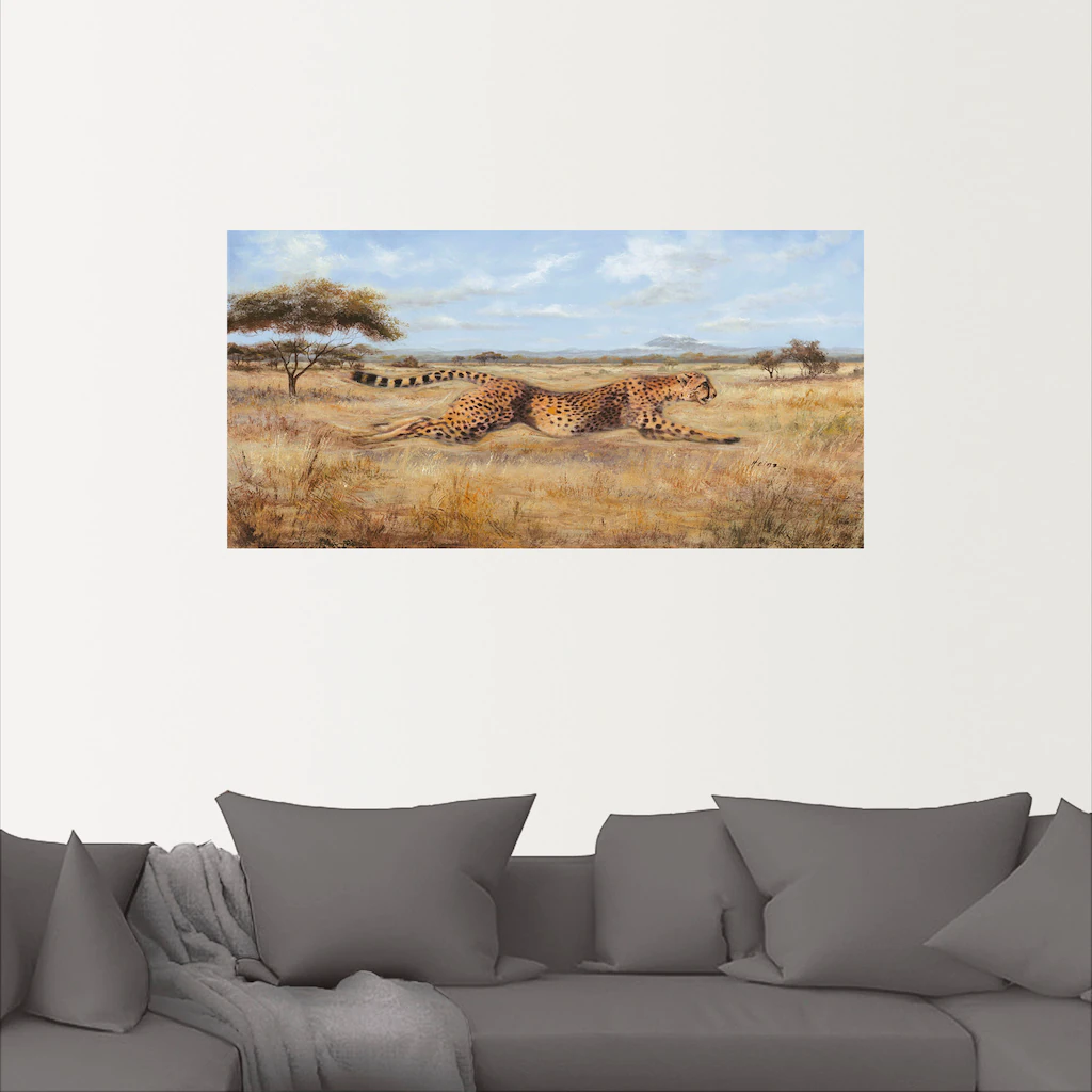 Artland Wandfolie »Laufender Gepard«, Wildtiere, (1 St.), selbstklebend günstig online kaufen